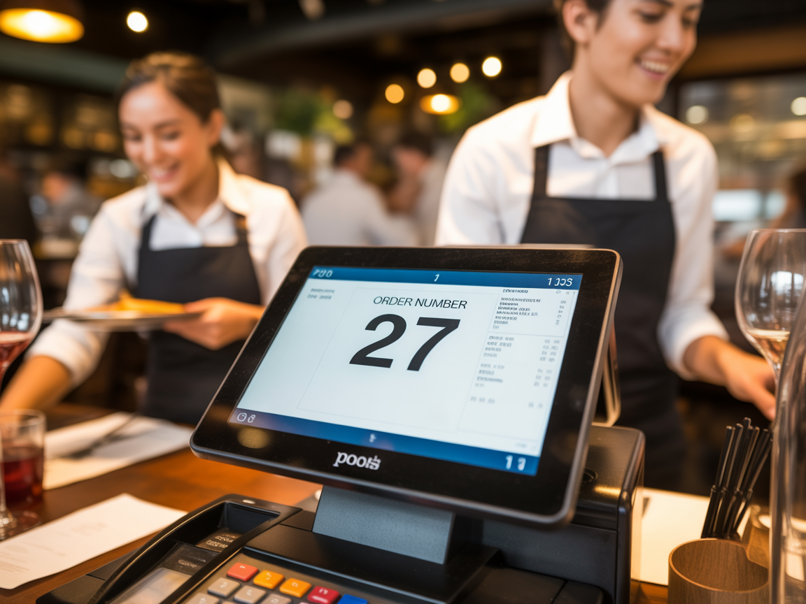Un punto de venta en un restaurante.